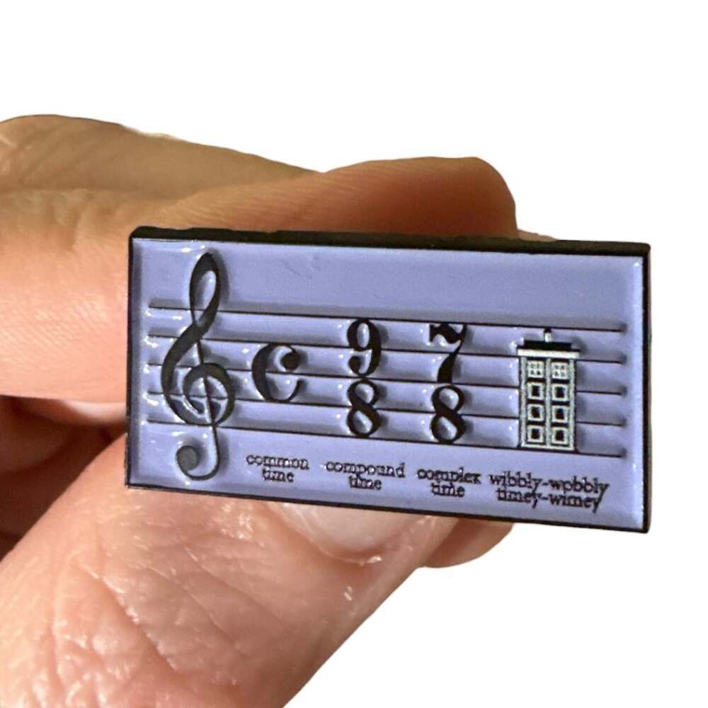 Wibbly-Wobbly Timey-Wimey Musical Enamel Pin Doctor Who Tardis pin